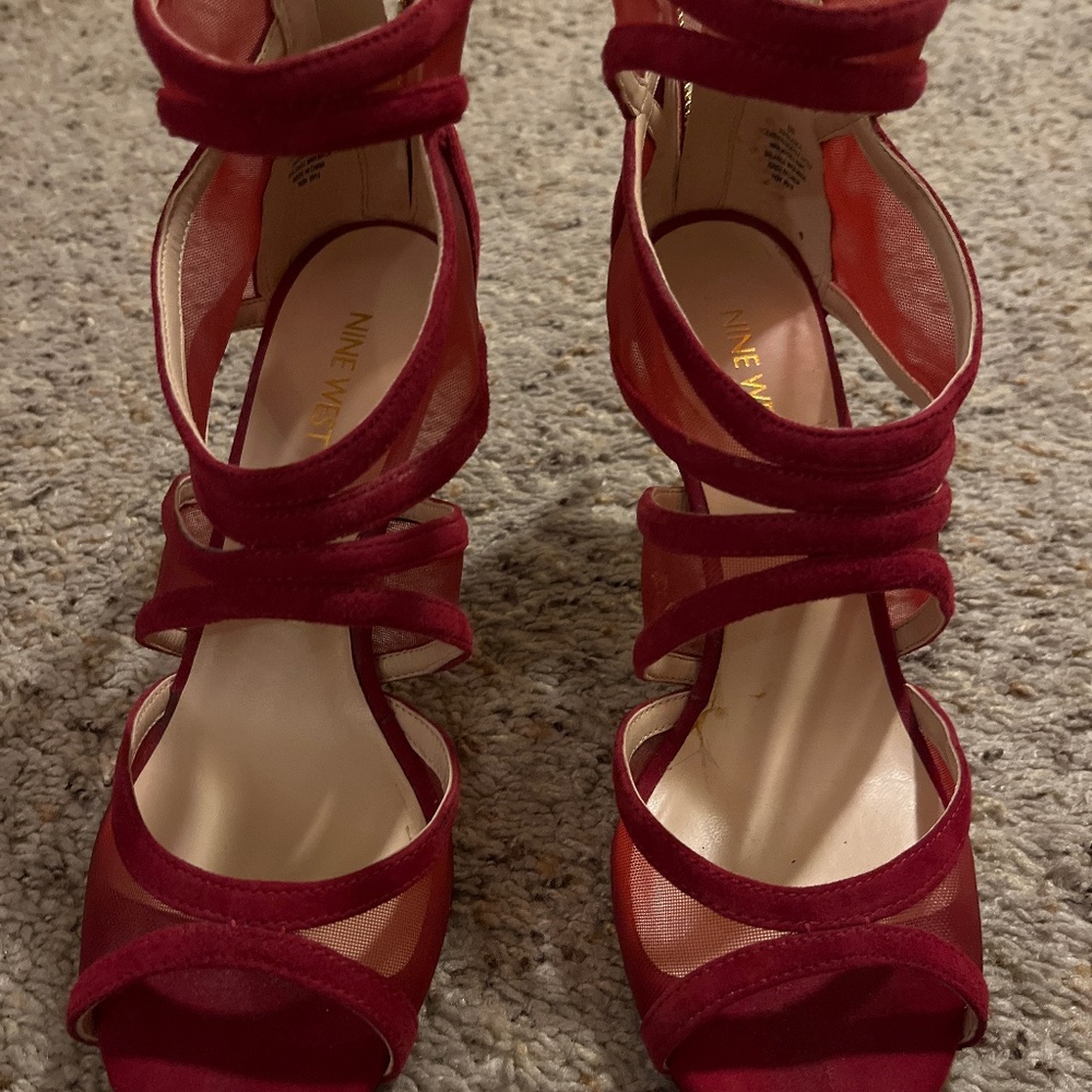 Dark red Nine West heels